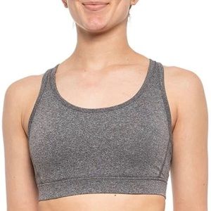 Reebok Women's Wireless Racerback Sports Bra Medium Impact Athletic Gray Size L